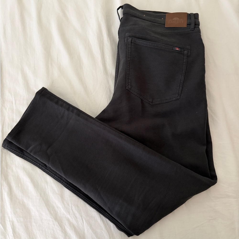 Faherty Men’s Stretch Terry 5 Pocket Pant 34x32 Onyx